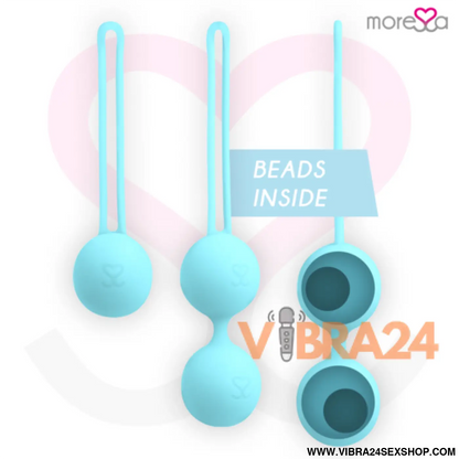 MORESSA - Conjunto Bolas Chinesas Silicone Turquesa Premium Osian - VIBRA24 SEXSHOP