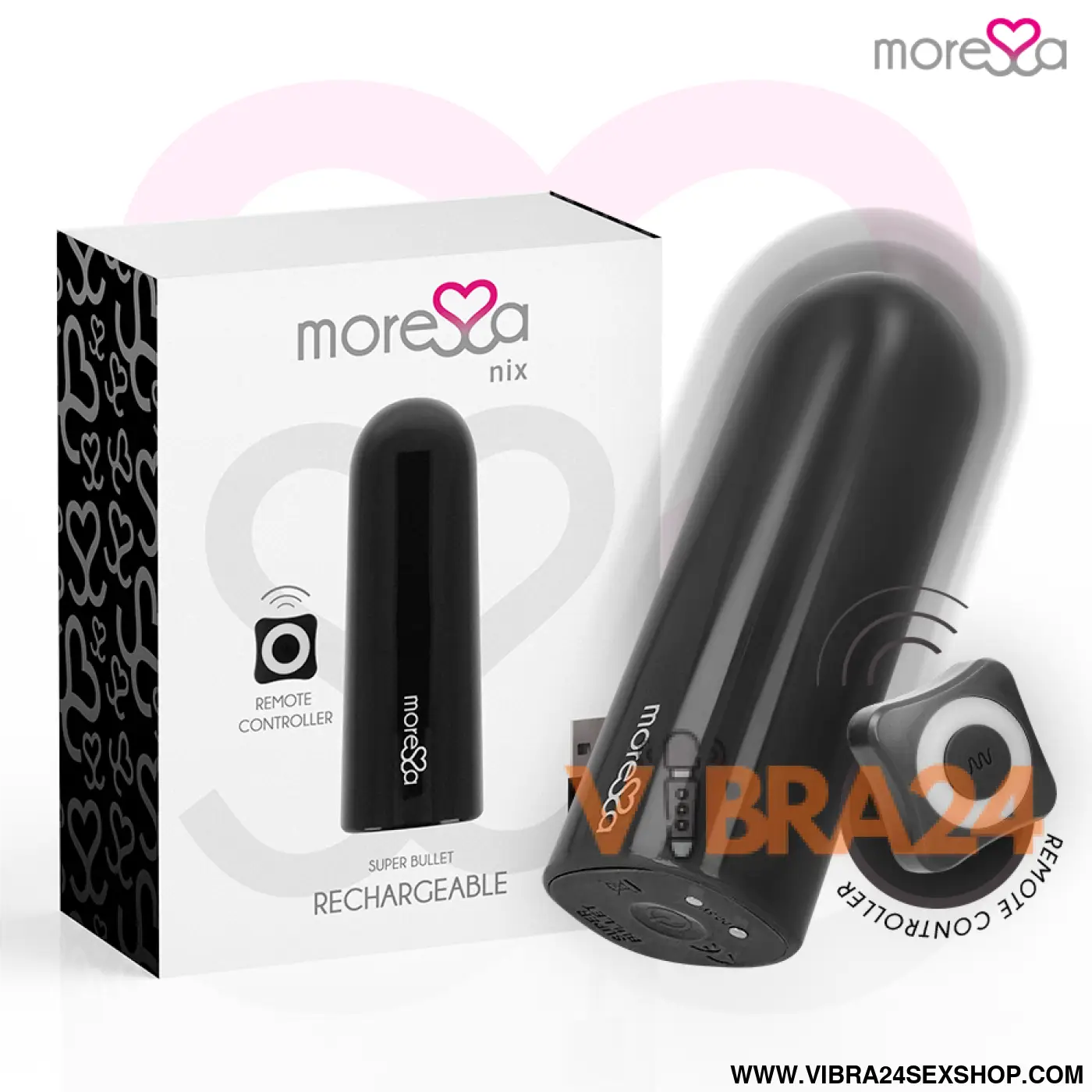 MORESSA - NIX VIBRADOR CONTROLE REMOTO PRETO