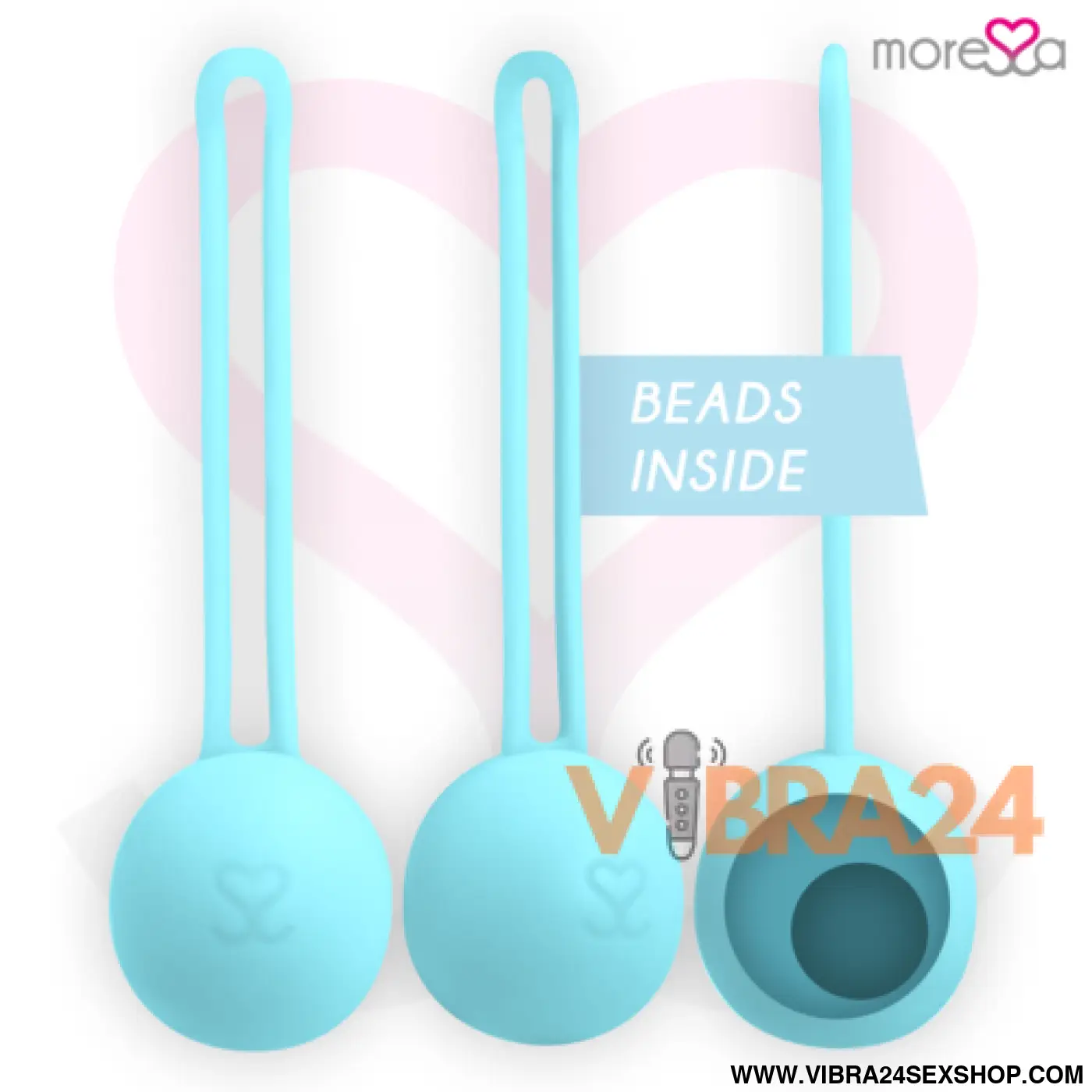 MORESSA - OSIAN ONE PREMIUM SILICONE TURQUESA - Bolas Chinesas Moressa - VIBRA24 SEXSHOP