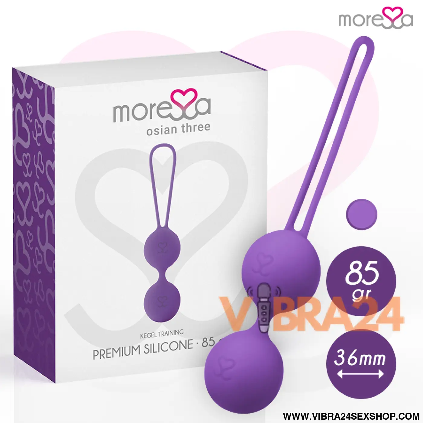 MORESSA - OSIAN TRÊS SILICONE PREMIUM LILS: Bolas Chinesas Moressa para Bem-Estar e Prazer - VIBRA24 SEXSHOP