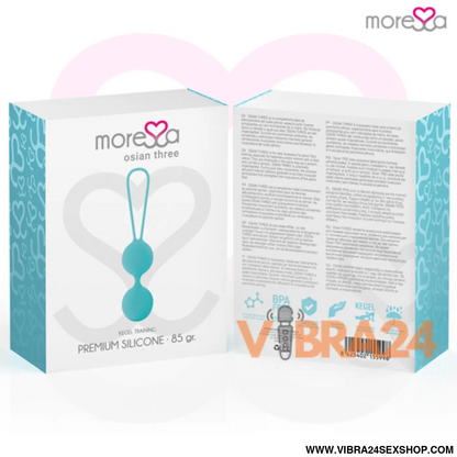 MORESSA - OSIAN TRÊS SILICONE TURQUESA PREMIUM para Bolas Chinesas - VIBRA24 SEXSHOP