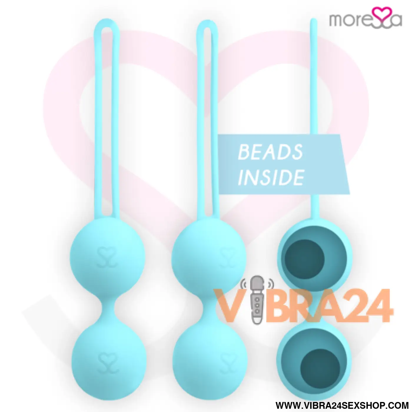 MORESSA - OSIAN TRÊS SILICONE TURQUESA PREMIUM para Bolas Chinesas - VIBRA24 SEXSHOP