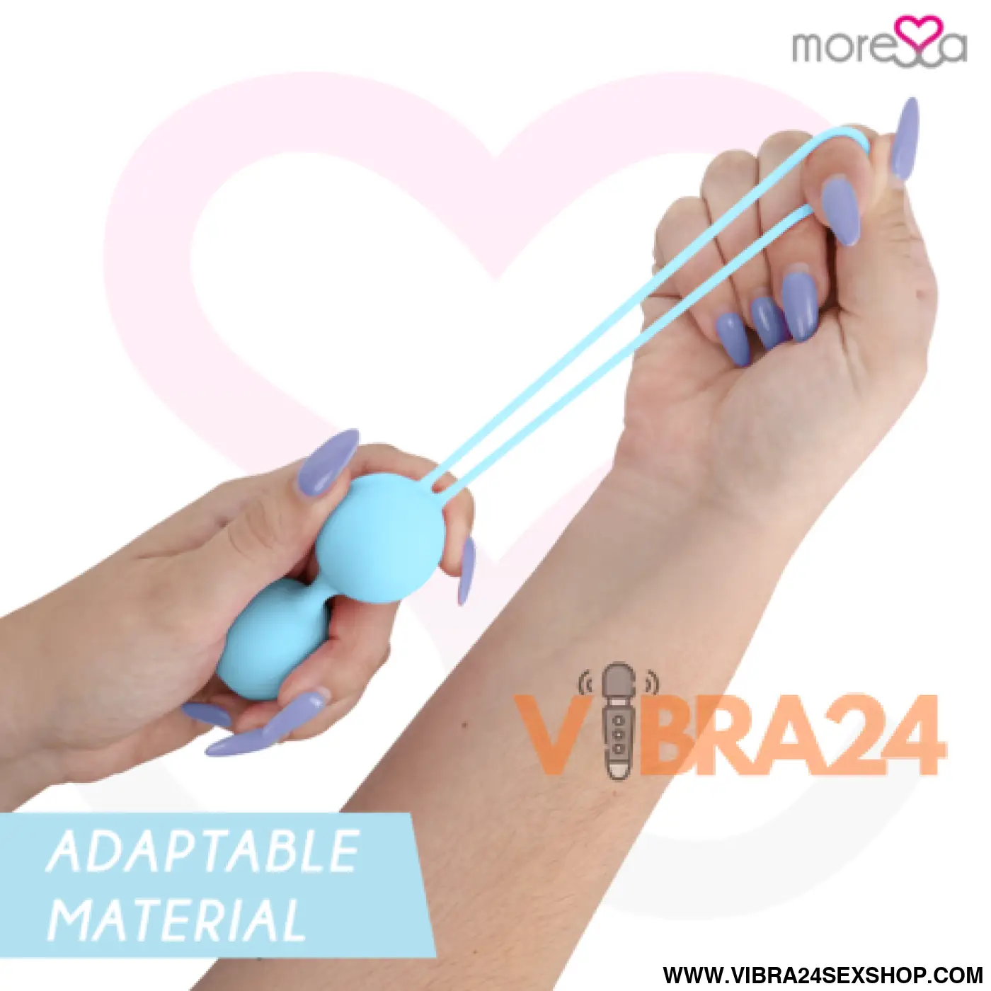MORESSA - OSIAN TRÊS SILICONE TURQUESA PREMIUM para Bolas Chinesas - VIBRA24 SEXSHOP