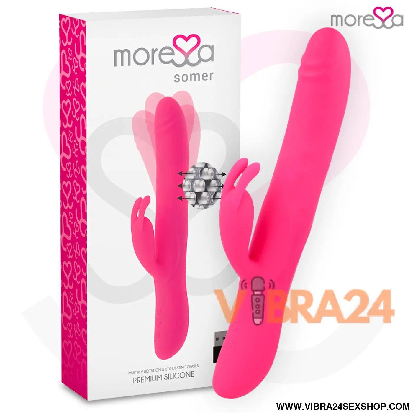MORESSA - VIBRADOR PREMIUM SOMER COM ROTAO MÚLTIPLA