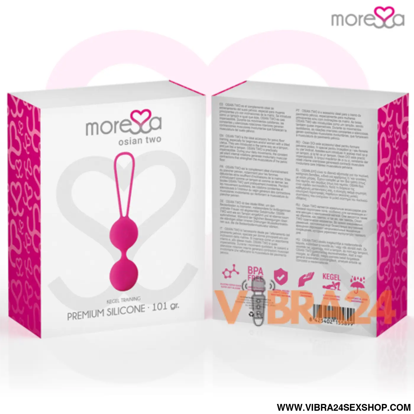 MORISSA - OSIAN DOIS SILICONE PREMIUM ROSA | Bolas Chinesas de Silicone MORESSA - VIBRA24 SEXSHOP