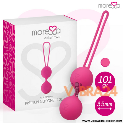 MORISSA - OSIAN DOIS SILICONE PREMIUM ROSA | Bolas Chinesas de Silicone MORESSA - VIBRA24 SEXSHOP
