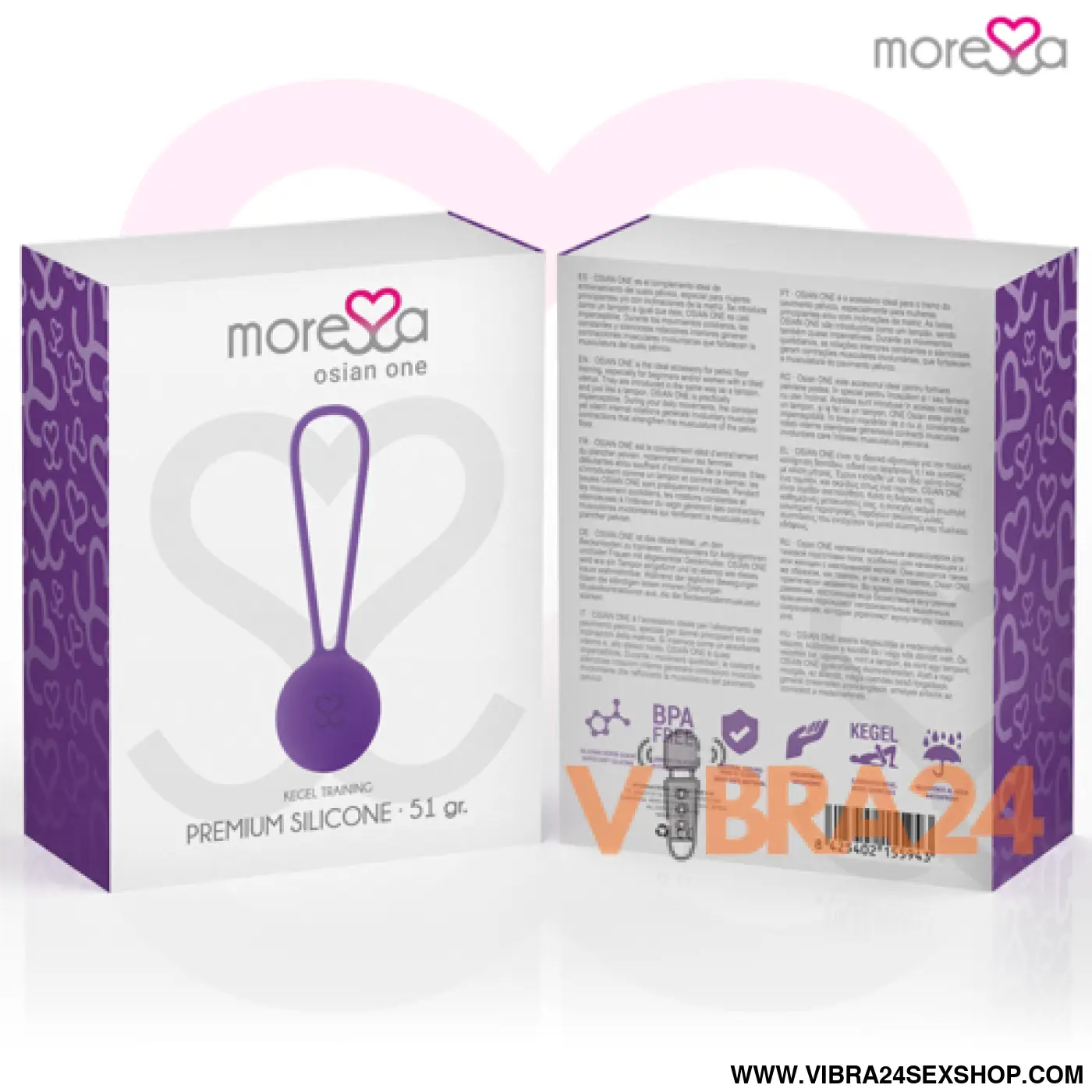 MORRESA - Bolas Chinesas Moressa Osian One Premium Silicone Lilás - VIBRA24 SEXSHOP
