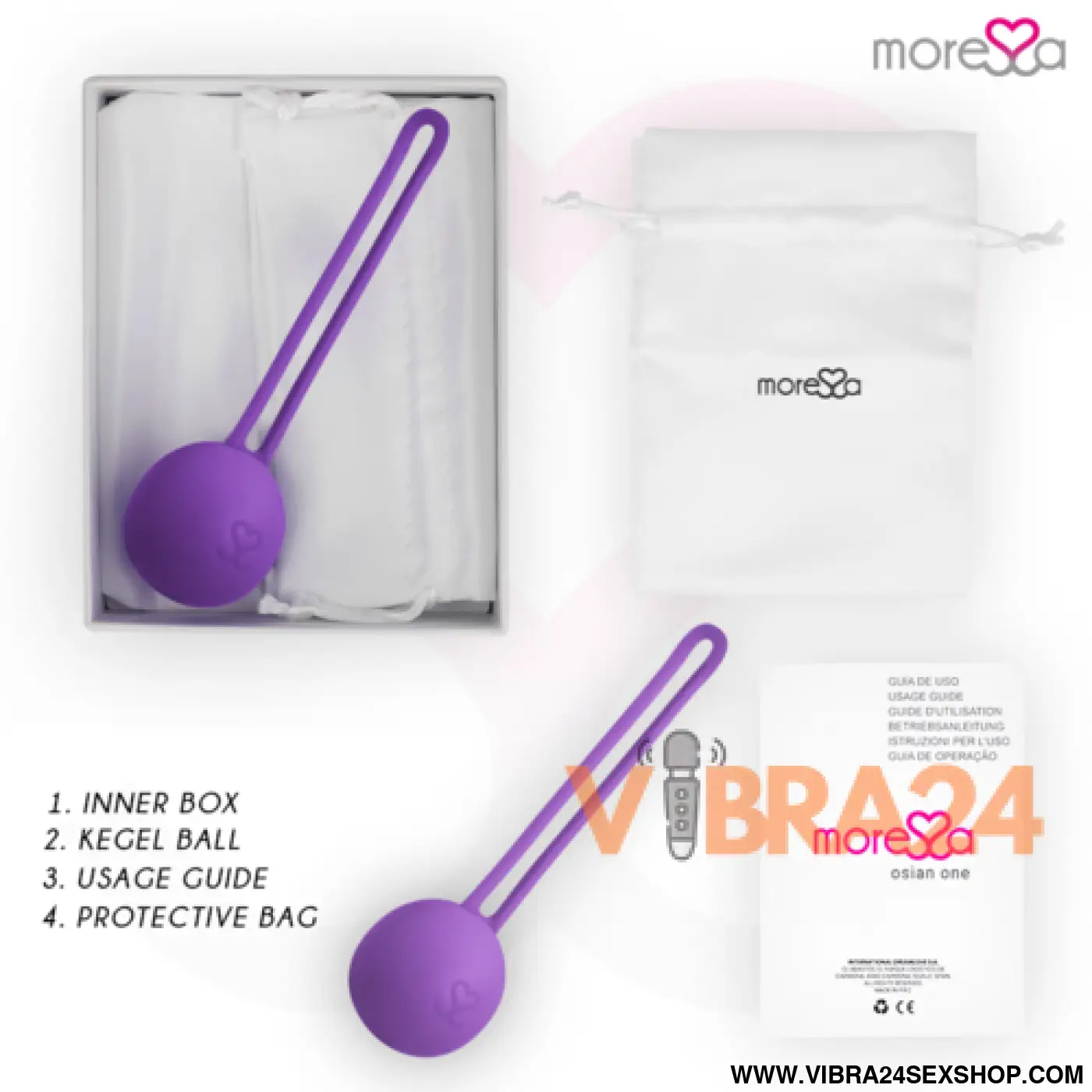 MORRESA - Bolas Chinesas Moressa Osian One Premium Silicone Lilás - VIBRA24 SEXSHOP
