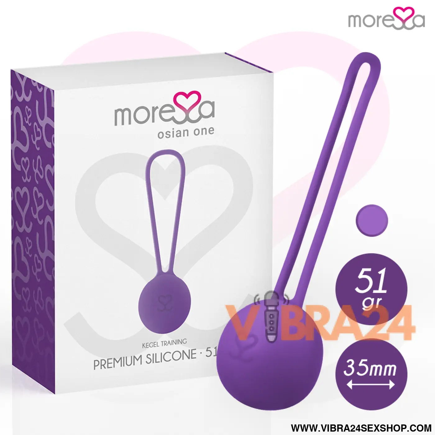 MORRESA - Bolas Chinesas Moressa Osian One Premium Silicone Lilás - VIBRA24 SEXSHOP