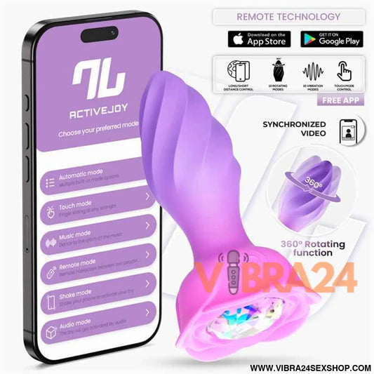 Moxy Butt Plug with Rotation 360º App