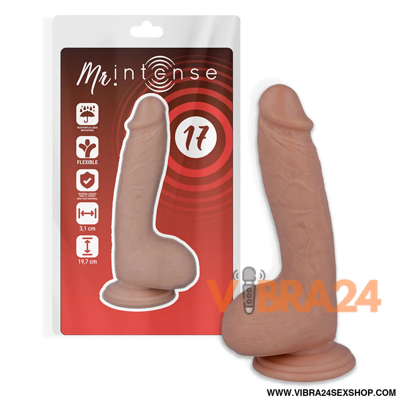 MR INTENSE - 17 PÊNIS REALÍSTICO 19.7 CM -O- 4.1