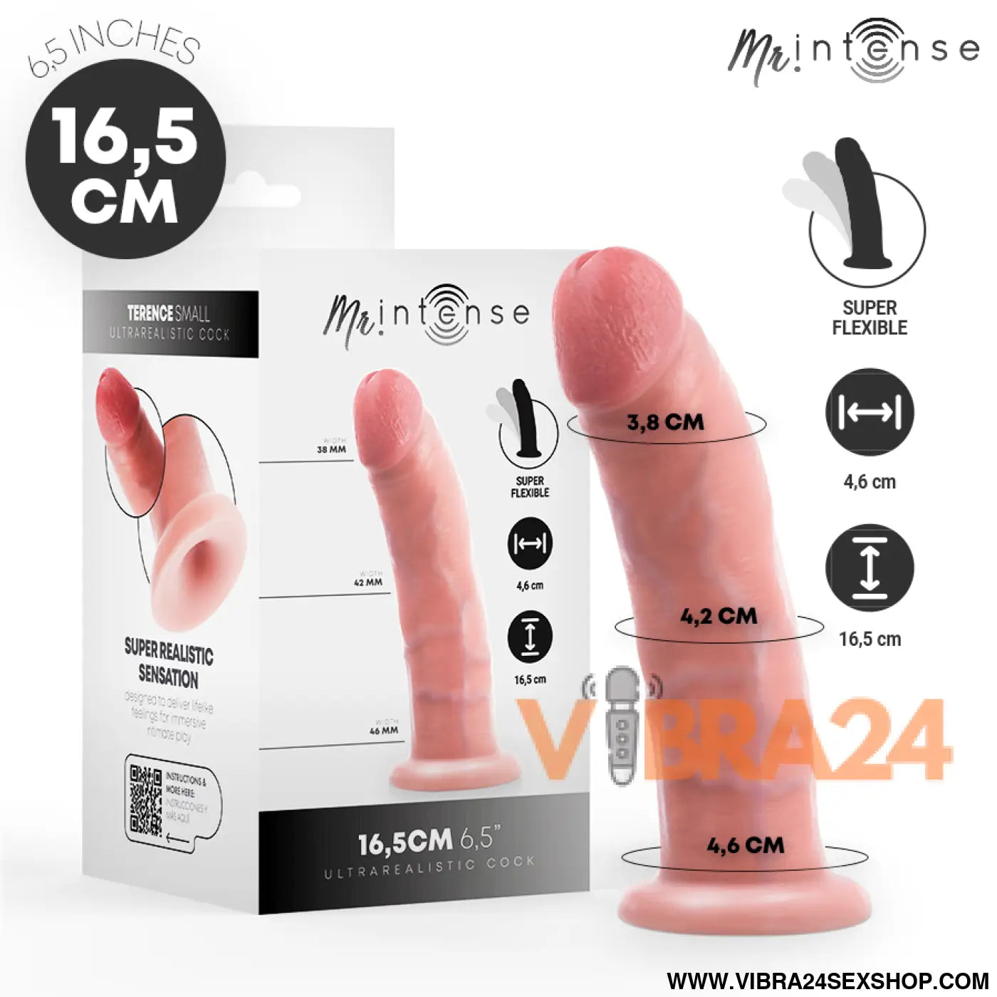 MR INTENSE - PEQUENO DILDO TERENCE 16,5 CM -Ø- 4,6