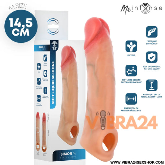 Mr Intense – Simon M: Capa Peniana em Silicone com Textura Ultrarrealista para Intensificar o Prazer