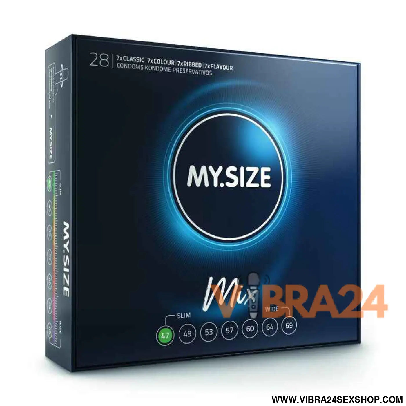 MY SIZE - MIX PRESERVATIVOS 47 MM 28 UNIDADES