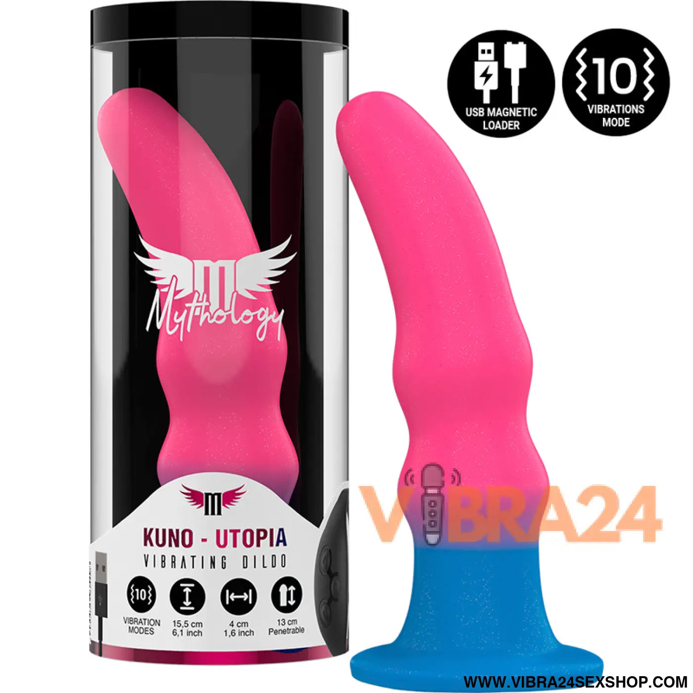 MYTHOLOGY - KUNO UTOPIA DILDO M - VIBRADOR COMPATÍVEL COM A TECNOLOGIA WATCHME WIRELESS