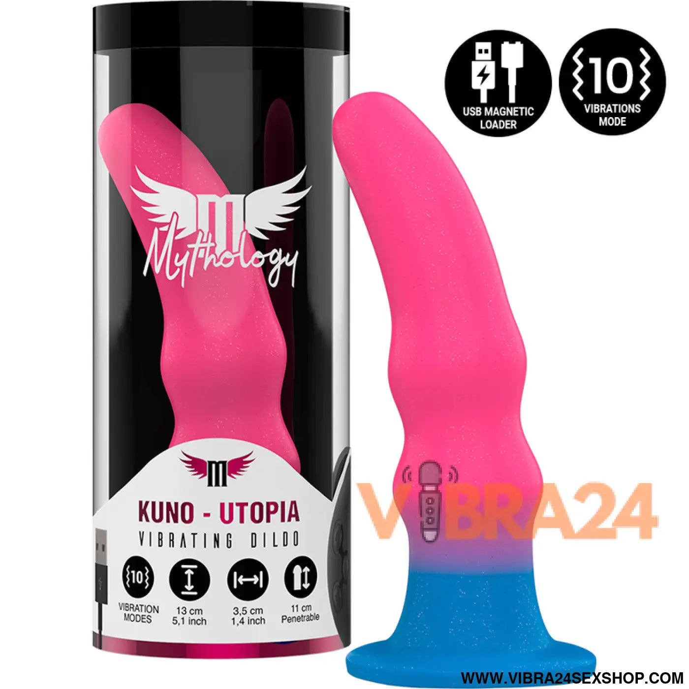 MYTHOLOGY - KUNO UTOPIA DILDO S - VIBRADOR WATCHME TECNOLOGIA SEM FIO COMPATÍVEL