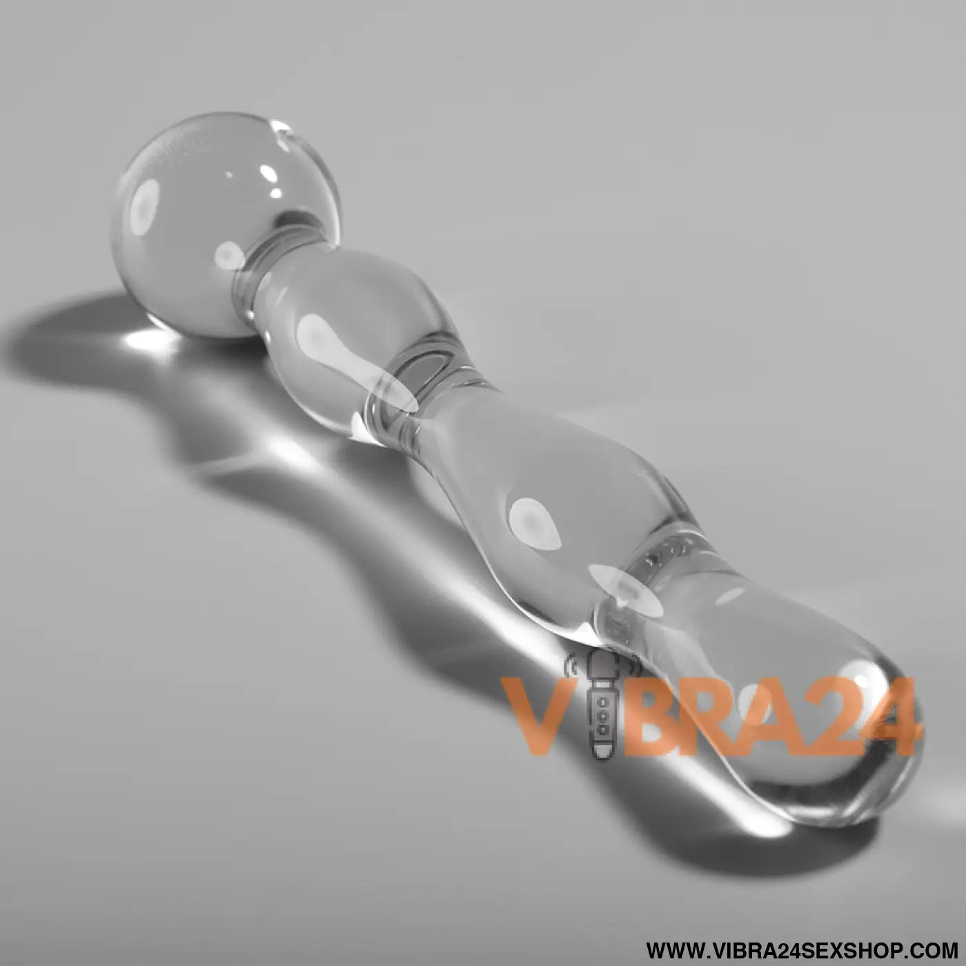 NEBULA SERIES BY IBIZA - MODELO 13 DILDO VIDRO BOROSILICADO TRANSPARENTE 18 CM -O- 3.5