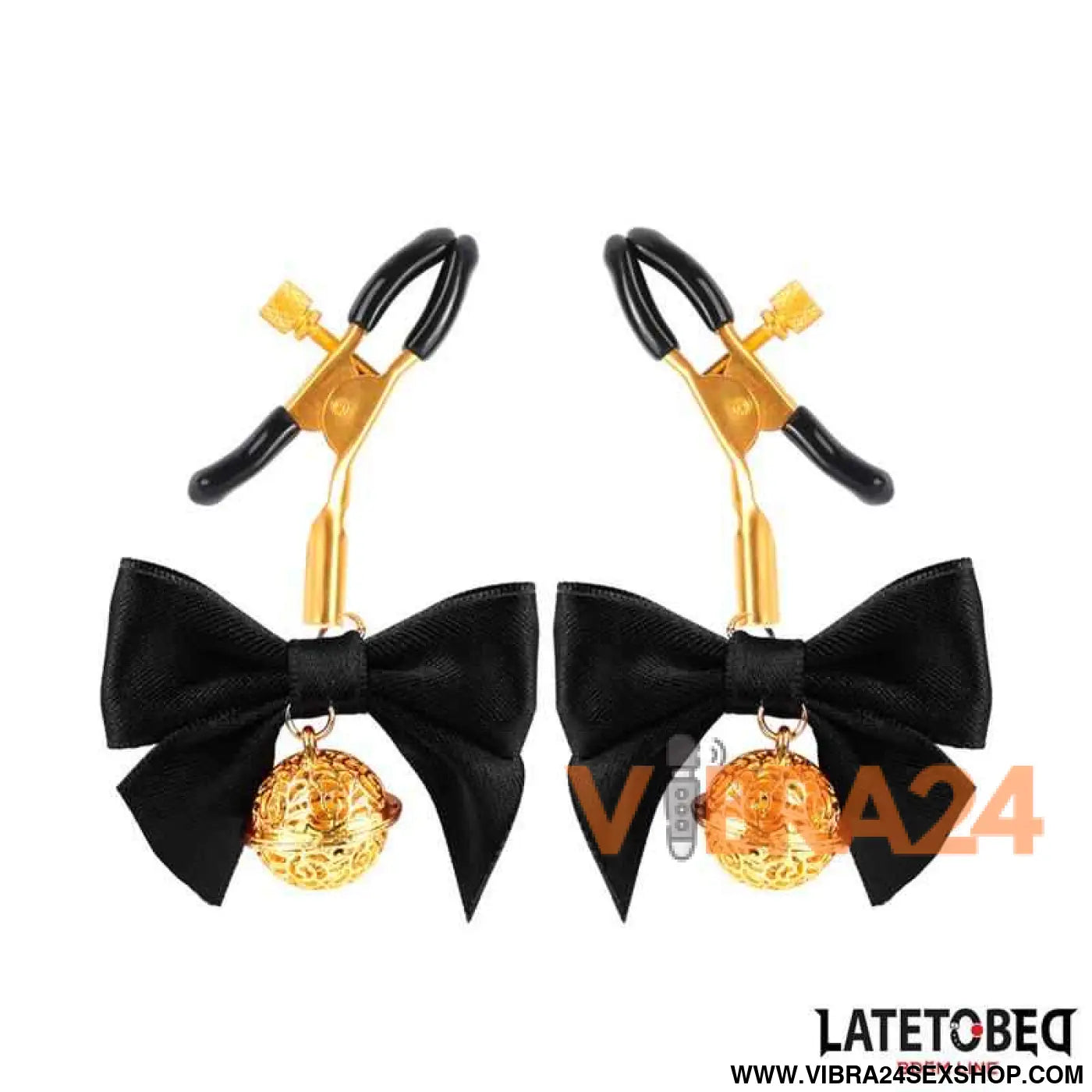 Nipple clamps with Bow Black