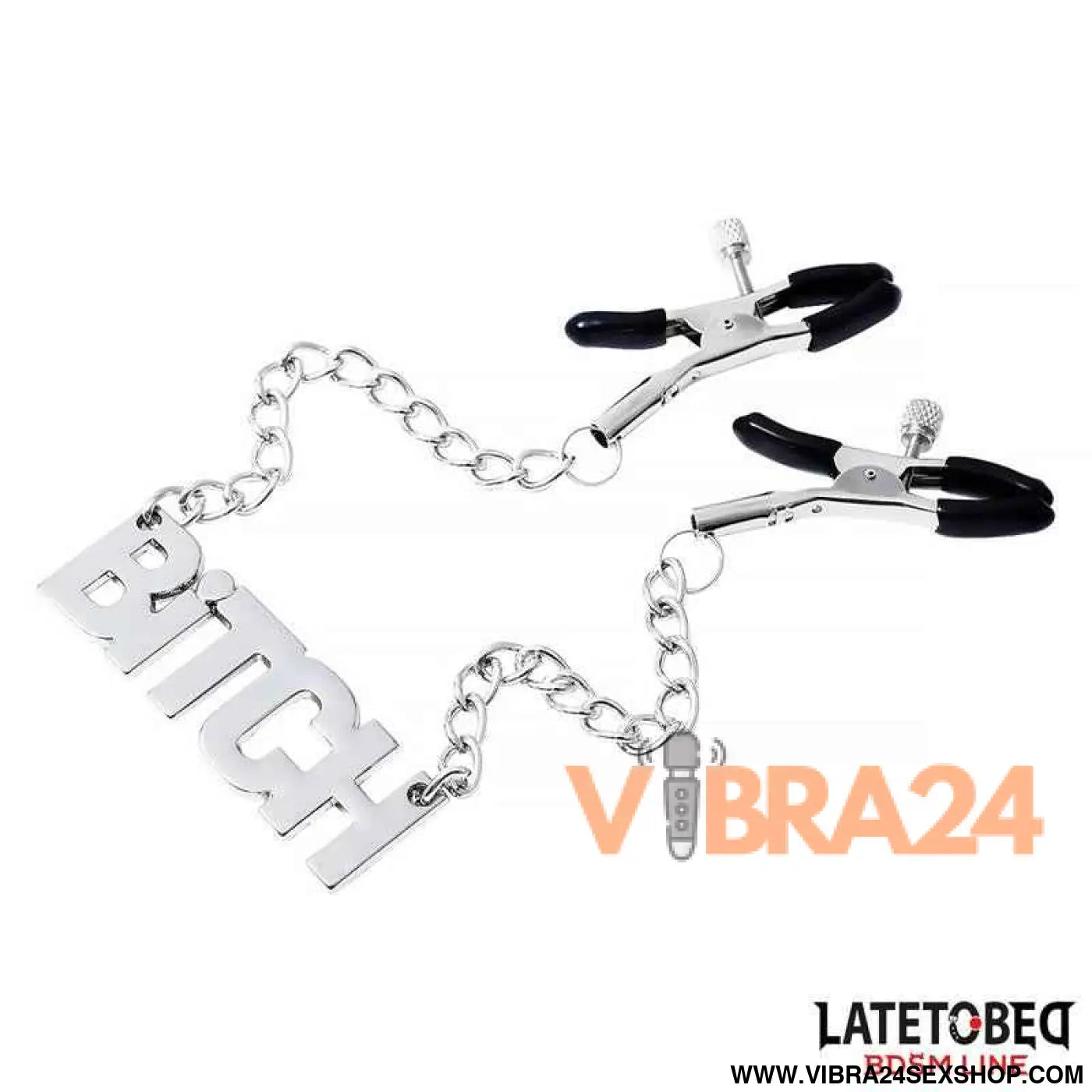 Nipple clamps with Chain - Bitch