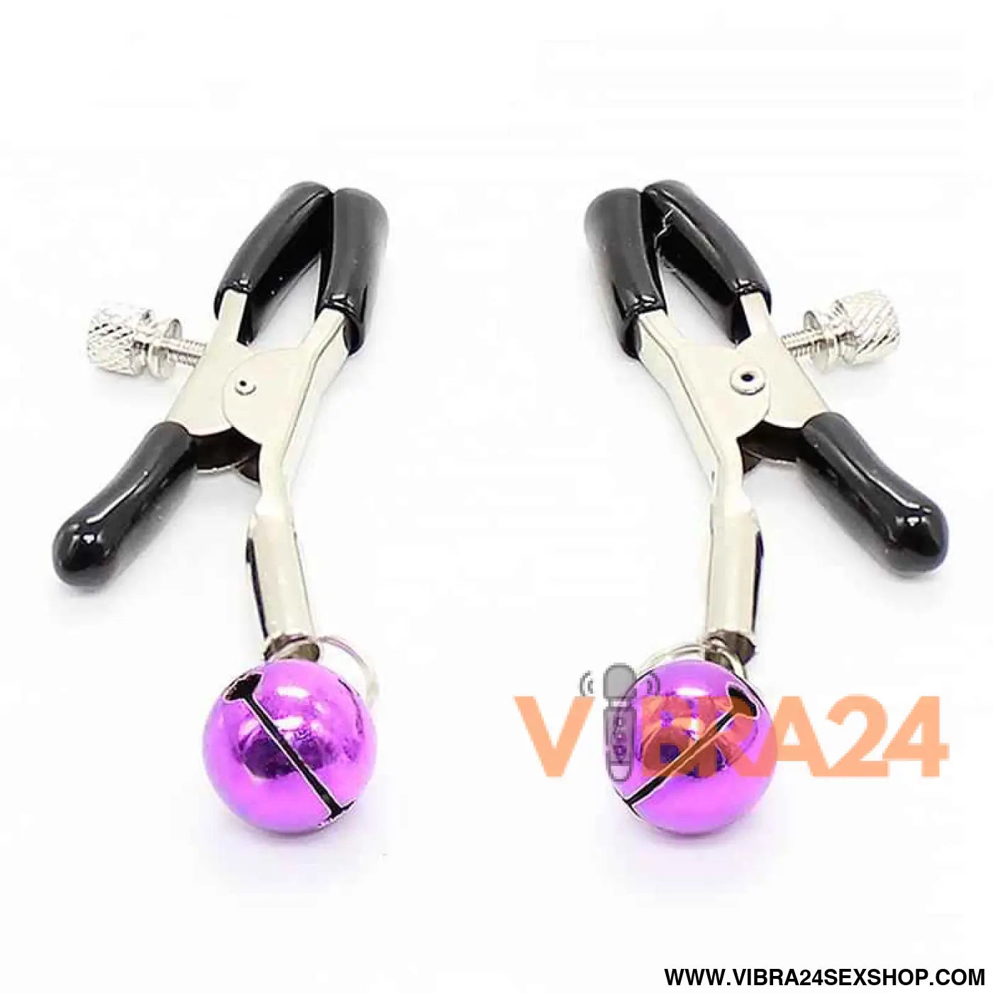 Nipple Clamps with Purple Bell