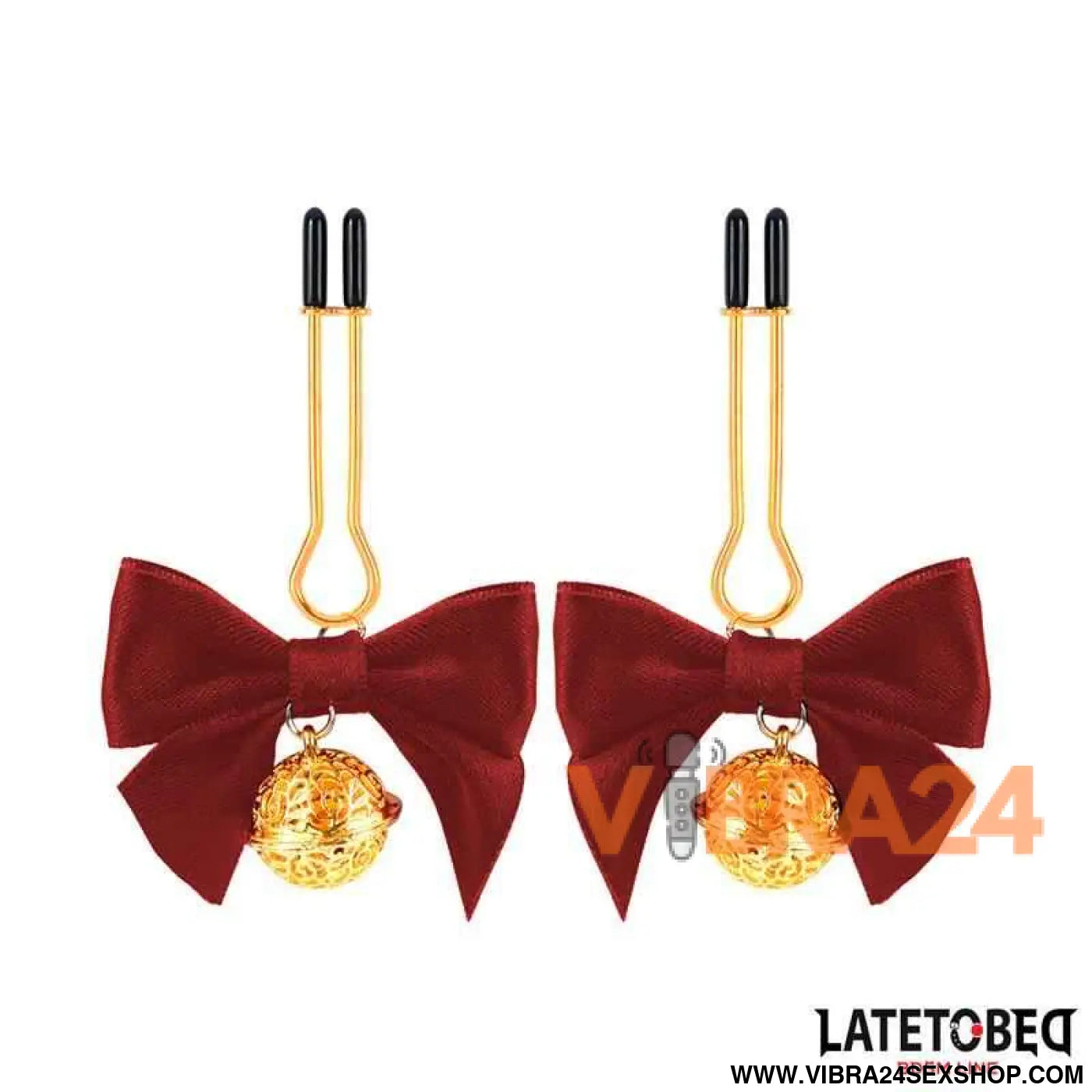 Nipple Clamps with Red Bow