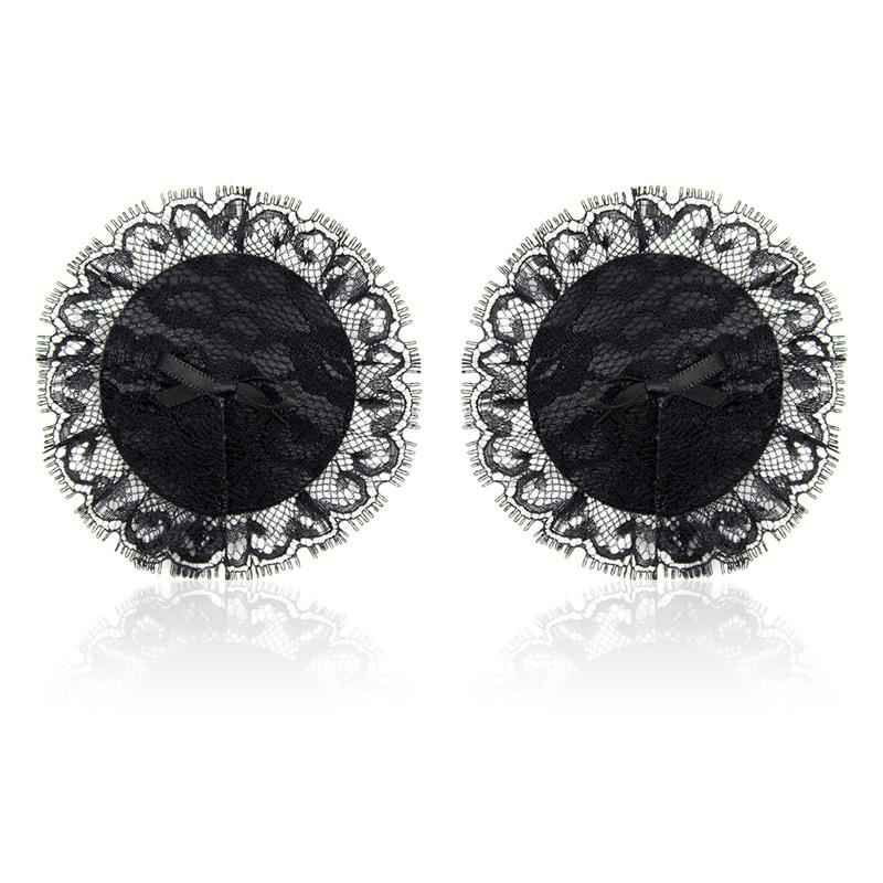 Nipple Covers with Lace Black