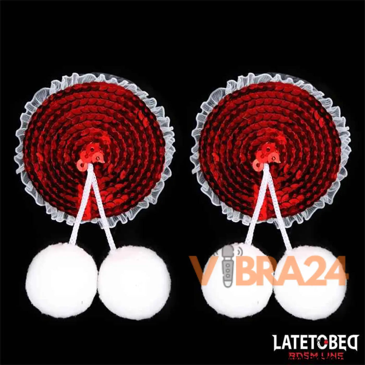 Nipple Pasties with Red Sequin Pom-Pom
