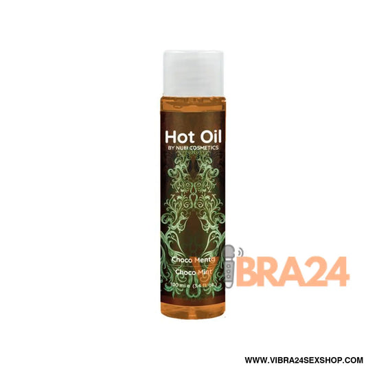 NUEI Cosmetics – Hot Oil Choco Mint: Óleo com Efeito de Aquecimento e Sabor Chocolate-Menta para Preliminares Sensuais
