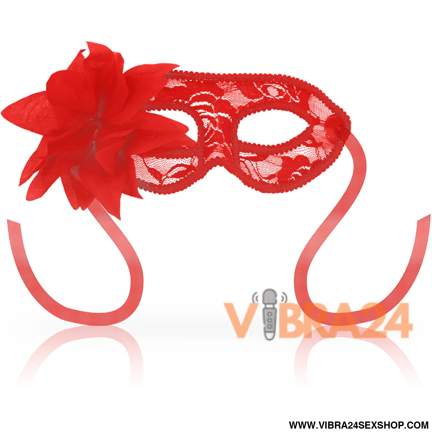 OHMAMA - MSCARAS COM RENDA E FLOR VERMELHA