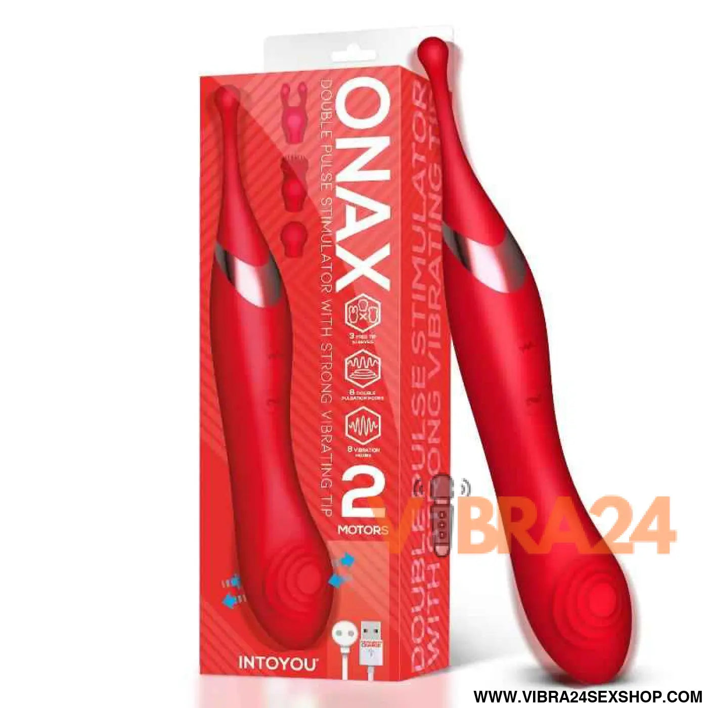Onax Double Pulse Stimulator with Vibrating Tip USB