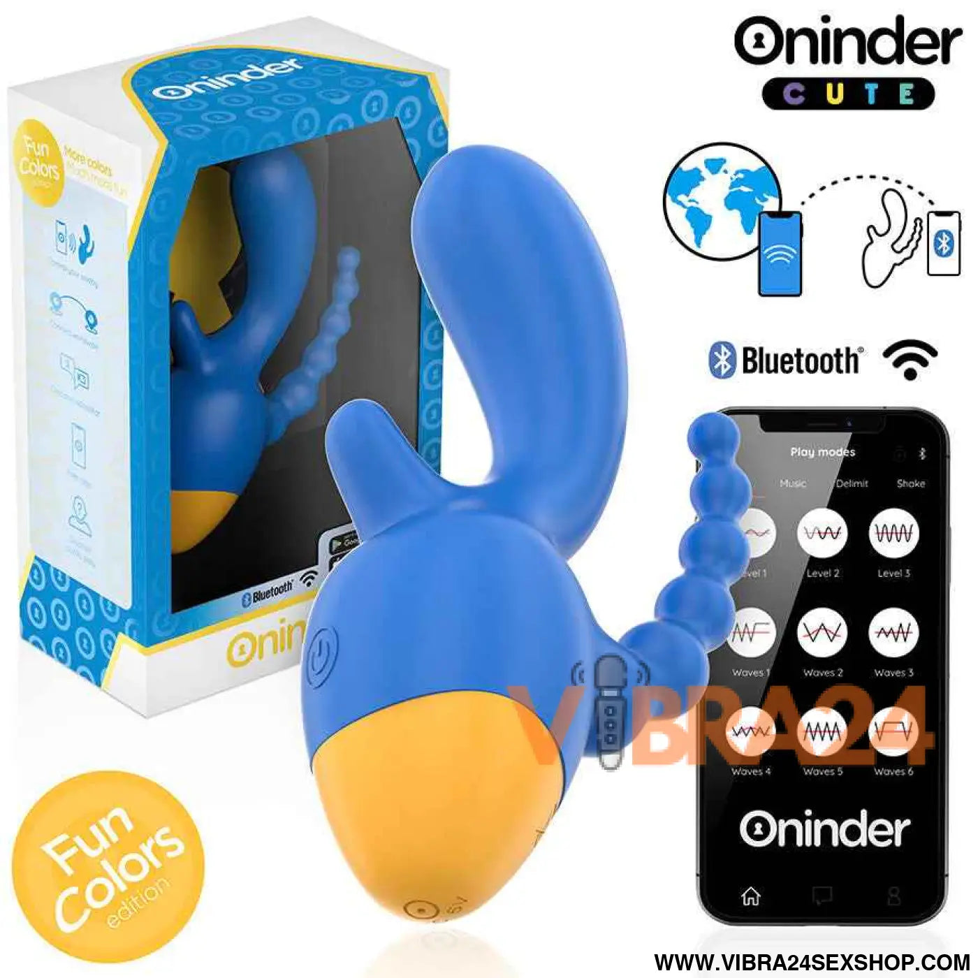 ONINDER CUTE - LOVE 3 SOME VIBRADOR TRIPLO - APLICATIVO MUNDIAL GRATUITO