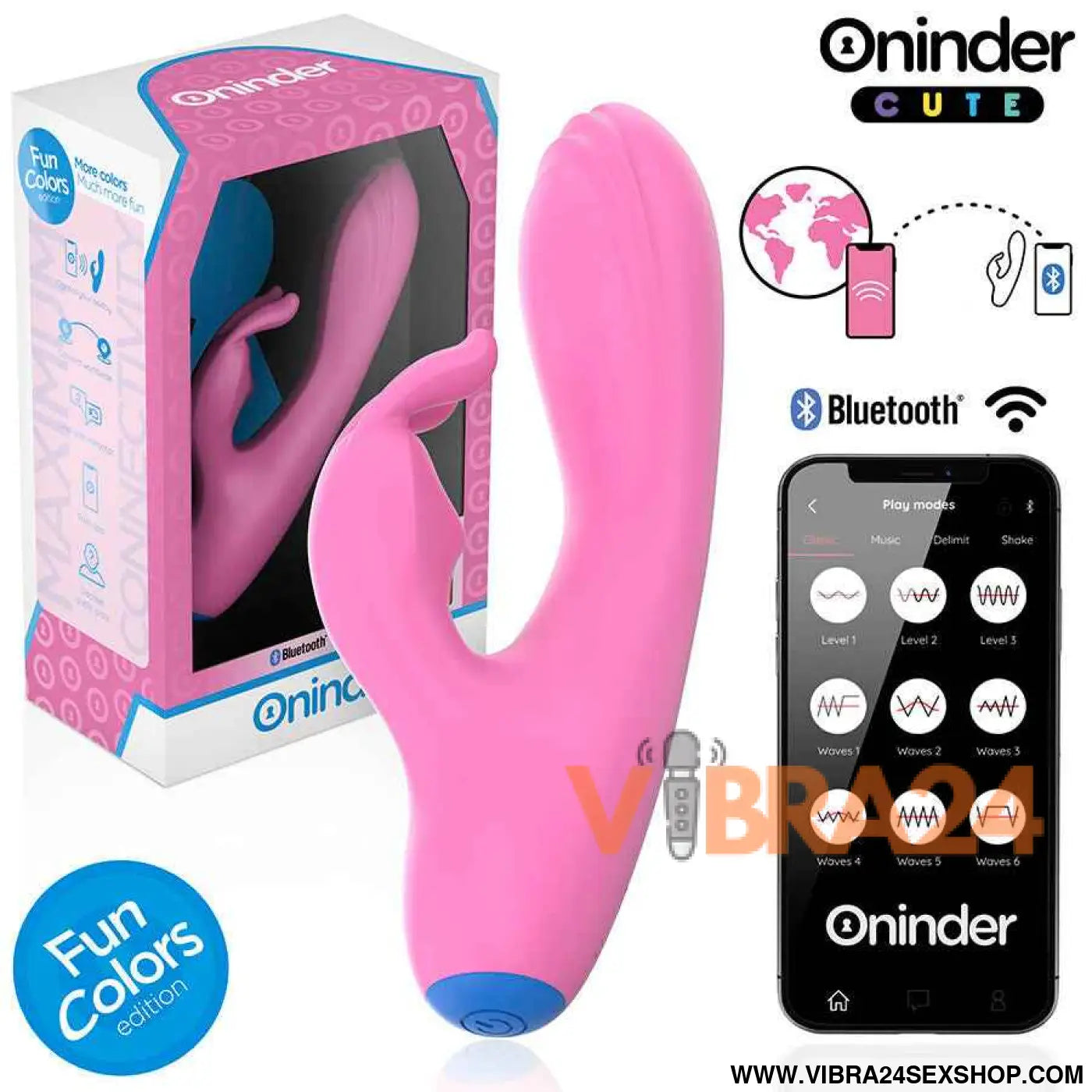 ONINDER CUTE - VIBRADOR LOVE BUNNY PARA PONTO G E CLITÓRIS - APLICATIVO MUNDIAL GRATUITO
