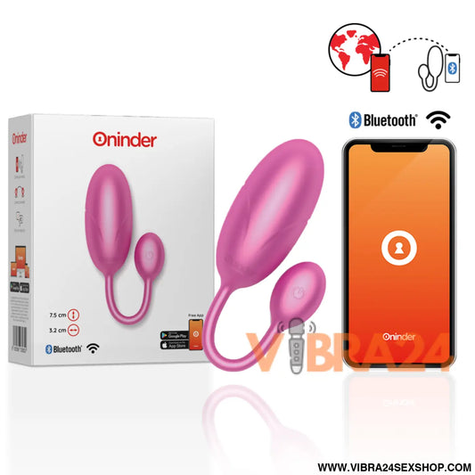ONINDER - OVO VIBRANTE TÓQUIO ROSA 7,5 X 3,2 CM APLICATIVO GRATUITO