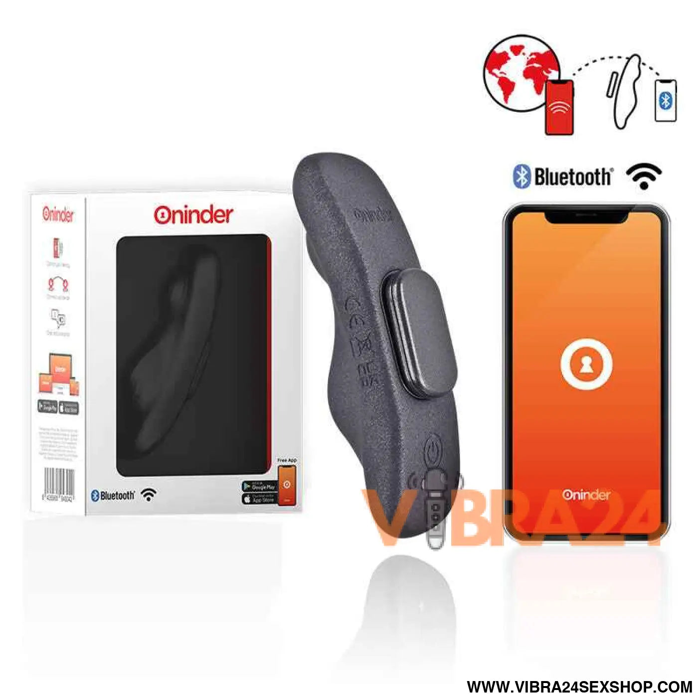 ONINDER - VIBRADOR RECARREGÁVEL MANILA PANTY 9 VELOCIDADES 9,6 CM X 2,6 - APLICATIVO GRATUITO