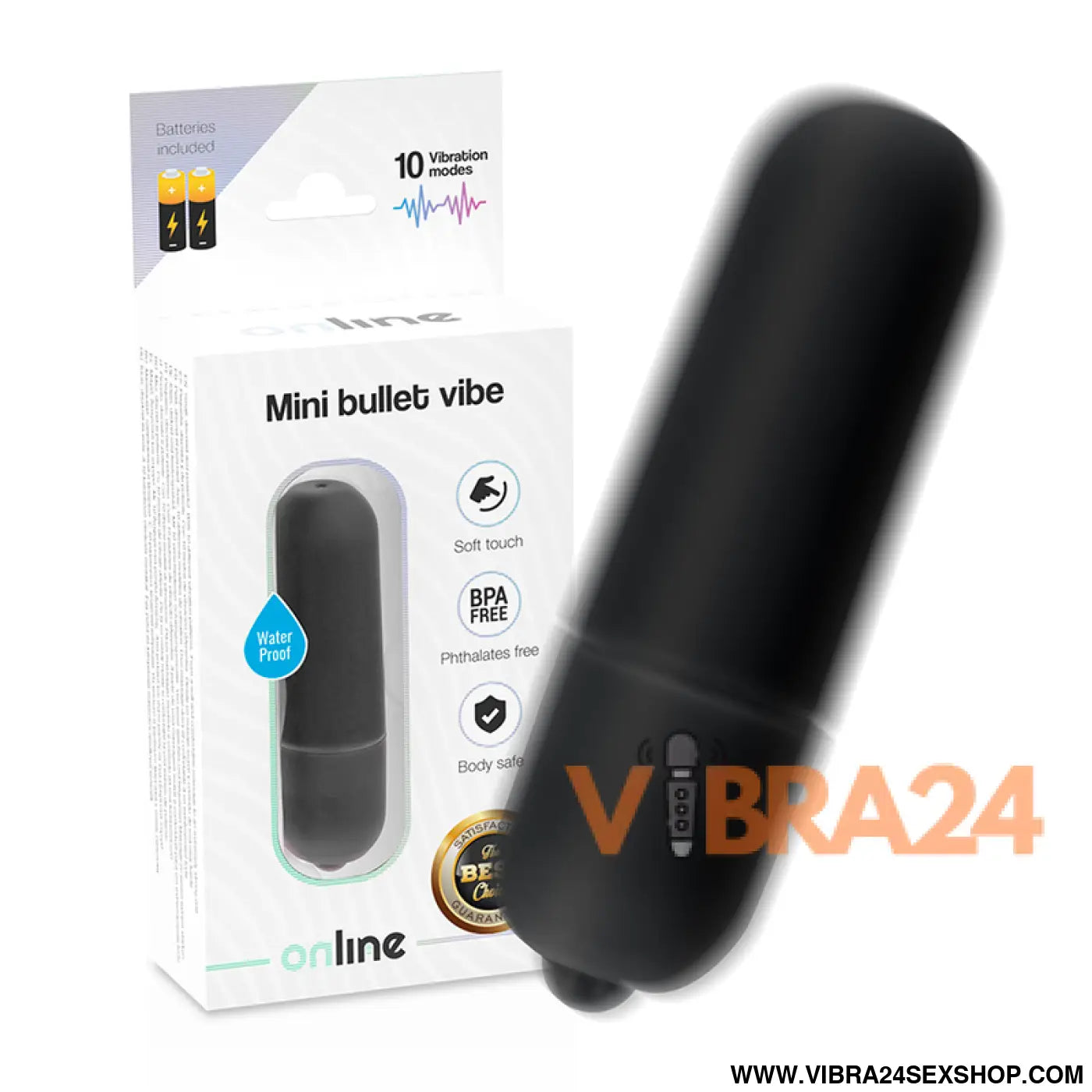 ONLINE - MINI BALA VIBRANTE PRETA