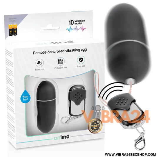 ONLINE - OVO VIBRANTE COM CONTROLE REMOTO L PRETO