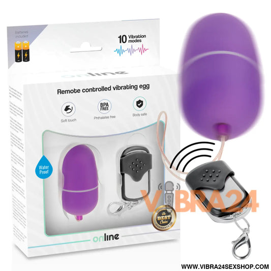 ONLINE - OVO VIBRANTE COM CONTROLE REMOTO M LILAC