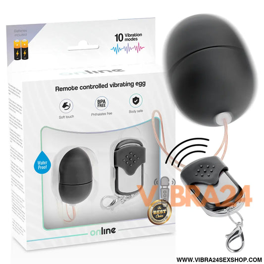 ONLINE - OVO VIBRANTE COM CONTROLE REMOTO S PRETO