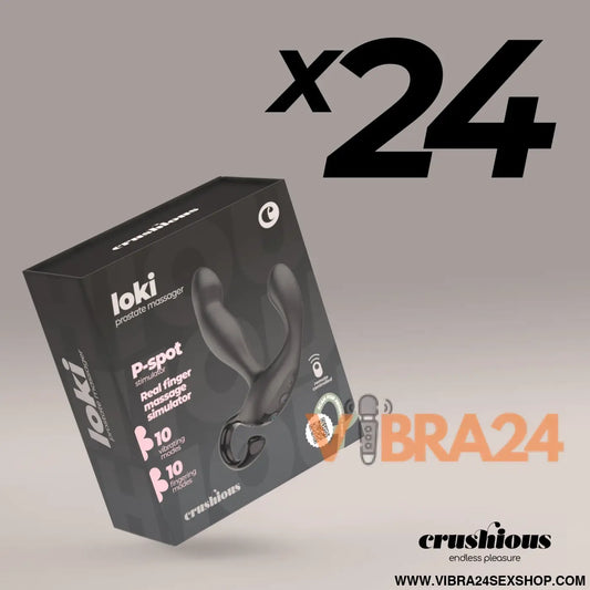 Pack 24 Loki Crushious – Massajador de Próstata com Controlo Remoto Recarregável e Silicone Premium