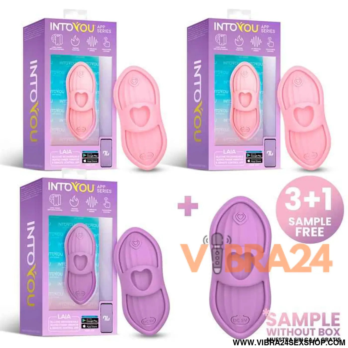 Pack 3 + 1 Laia Heated Finger Vibrator with App