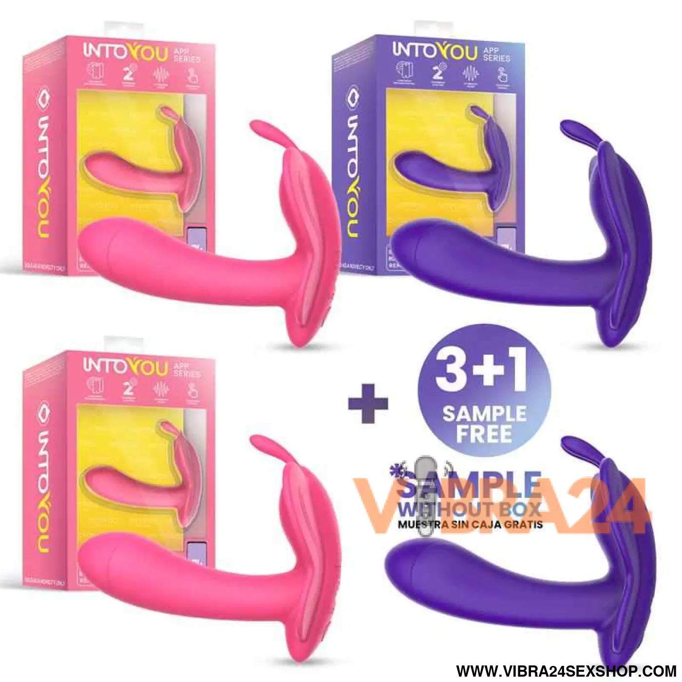 Pack 3 + 1 Wingy Butterfly Vibrator with App