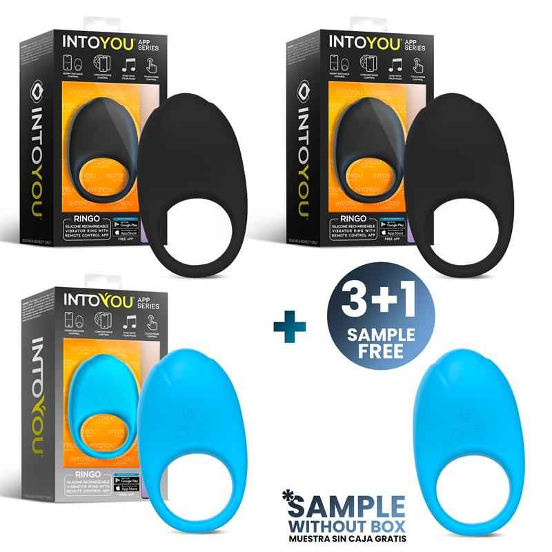 Pack 3+1 Ringo Silicone Vibrating Ring with App