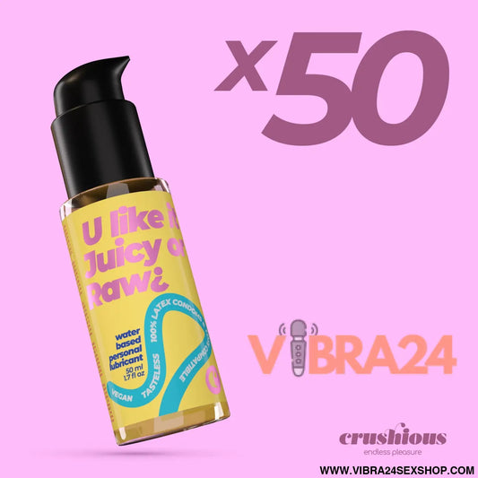 Pack 50x Crushious lubrificante à base de água 50 ml – fórmula premium com doseador anti-gota ideal para revenda