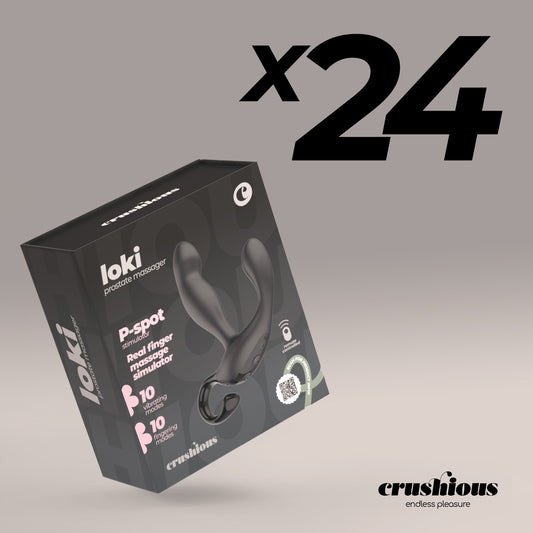 Pack 24 Loki Crushious – Massajador de Próstata com Controlo Remoto, Recarregável e de Silicone Premium