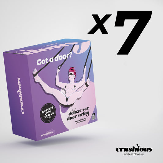 Pack 7 Unidades – Baloiço de Porta Deluxe Crushious (Sex Door Swing): Ajustável, Seguro e Confortável, até 136 kg