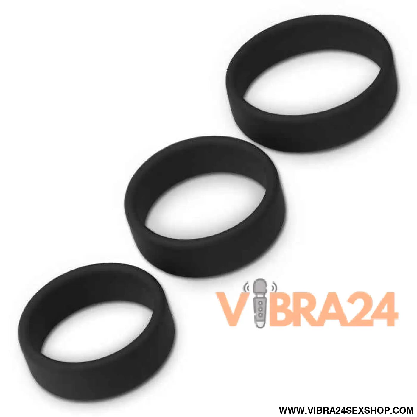 Pack of 3 Penis Ring Power Black
