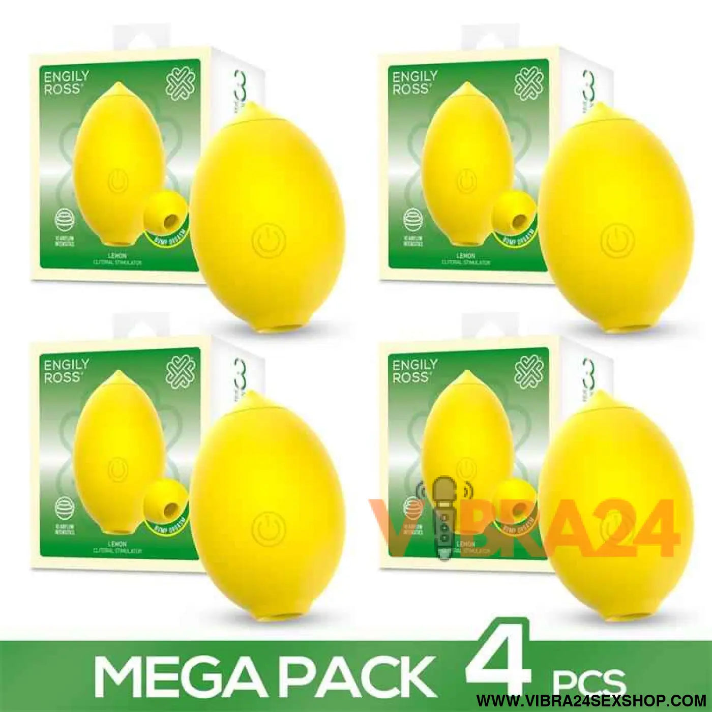 Pack of 4 Lemon Clitoral Stimulator with Suction