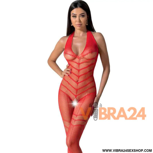 PASSION - BS100 BODYSTOCKING VERMELHO TAMANHO ÚNICO