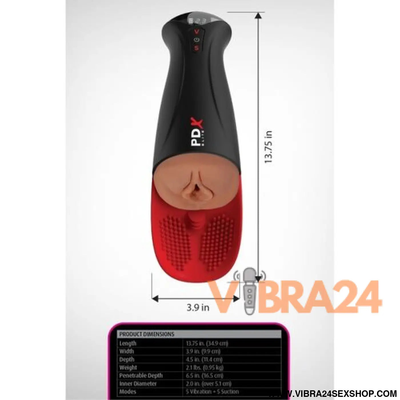 PDX ELITE - FAP-O-MATIC PRO XL VIBRATÓRIO AUTOMÁTICO MARROM 34,9 CM