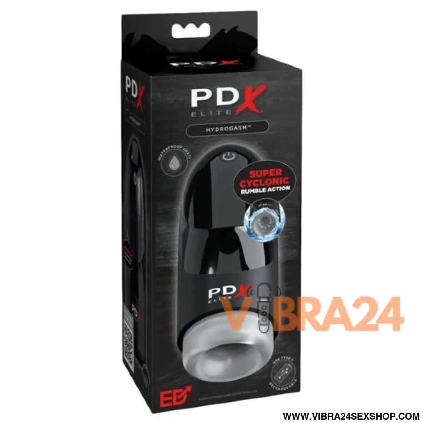 PDX ELITE - MASTURBADOR VIBRATÓRIO CICLONICO HIDROGASM 20 CM